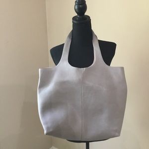 Madison West Women’s Taupe Vegan Leather Tote With Removable Inside Pouch